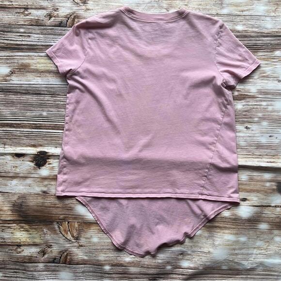 Madewell Knot-Front Tee Women's Pink T-Shirt - Picture 2 of 3
